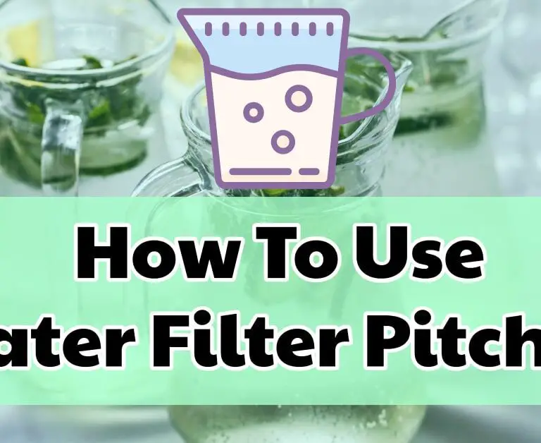 how to use water filter pitcher